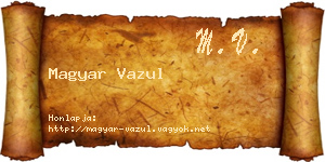 Magyar Vazul névjegykártya